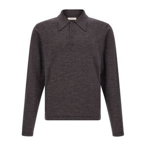 Lemaire Brown Wool Polo Men's Shirt